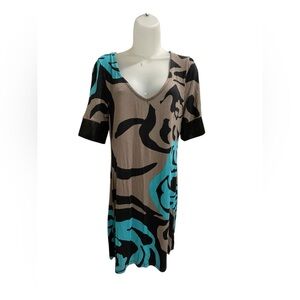 VENUS Tan and Blue dress